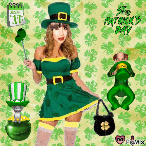 St. Patrick - GIF animado gratis