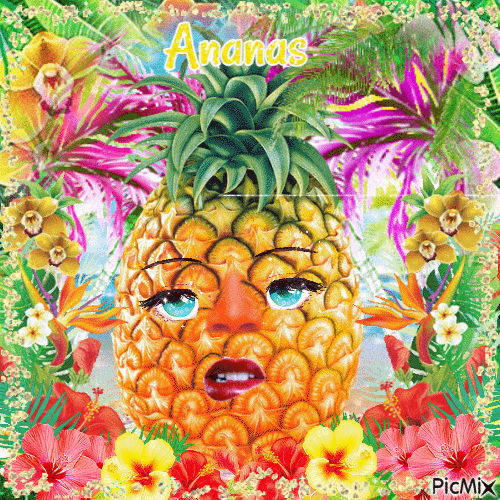 Ananas - GIF animasi gratis