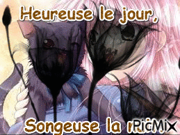 Heureuse, songeuse - Бесплатни анимирани ГИФ