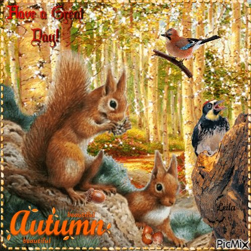 Beautiful Autumn. Have a Great Day - 免费动画 GIF