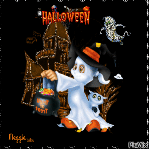 happy halloween - Gratis animerad GIF