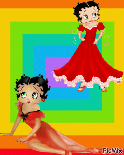 concour betty boop - Free animated GIF