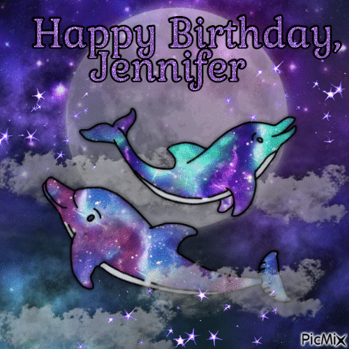 Happy Birthday, Jennifer - Free animated GIF