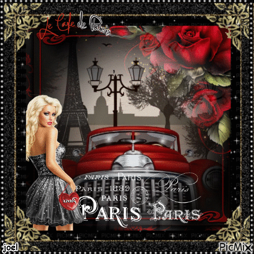 une dame a paris - Darmowy animowany GIF