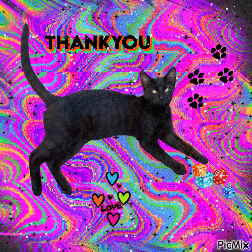 🐾 THANK YOU 🎲 - Animovaný GIF zadarmo