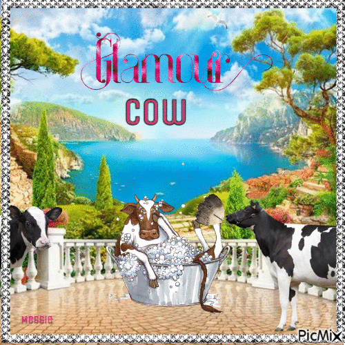 Glamour Cow - Free animated GIF