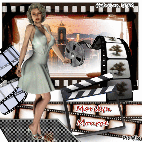 Marilyn Monroe par BBM - Darmowy animowany GIF