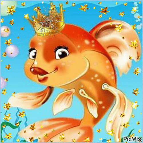 рыбка золотая - Безплатен анимиран GIF