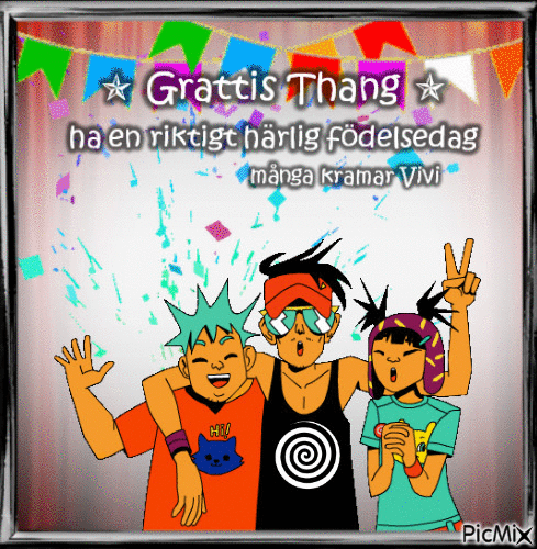 Grattis Thang 2019 - GIF animé gratuit