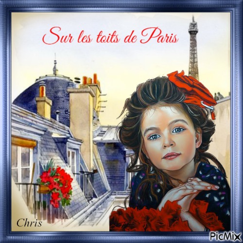 Sur les toits de Paris . - PNG gratuit