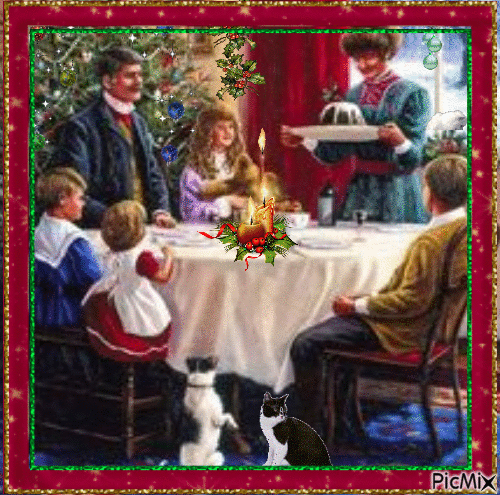 Contest Christmas dinner - Vintage - Δωρεάν κινούμενο GIF