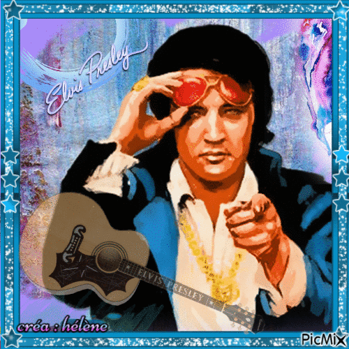 " Elvis Presley _ façon artistique " - GIF animé gratuit