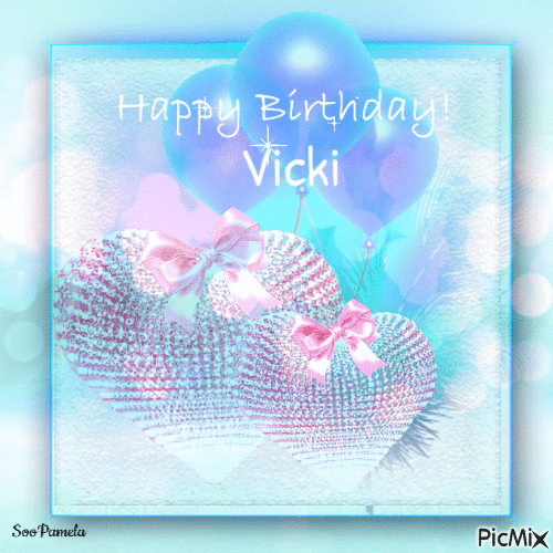 Happy Birthday Vicki! - Zdarma animovaný GIF