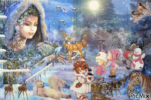 ♥♥la fée du pays  de la neige rayonnante du canada♥♥♥pour dada - 無料のアニメーション GIF