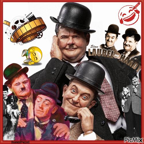 Laurel & Hardy - Animovaný GIF zadarmo