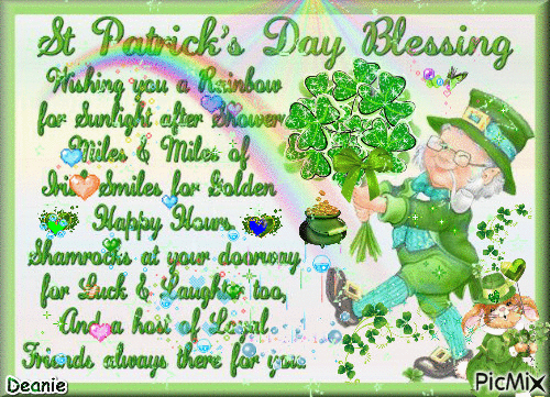 St Patrick's Day Blessing - Бесплатный анимированный гифка