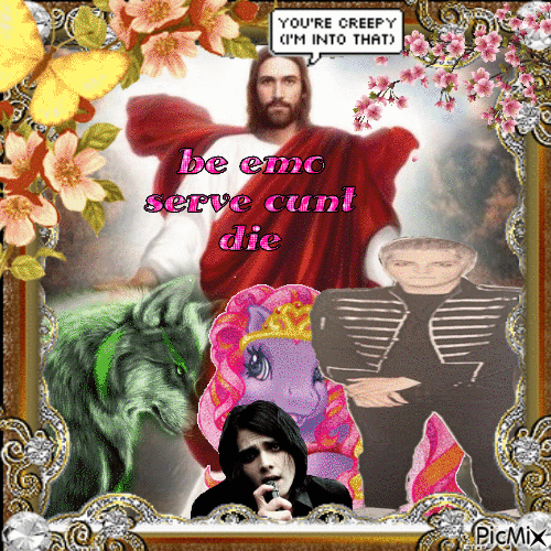 Jesus says be emo serve cunt and die - Free animated GIF