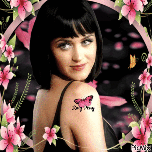 Katy Perry and Flowers-RM-04-09-24 - Nemokamas animacinis gif