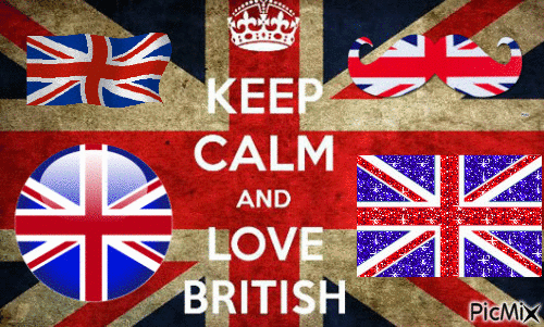 keep calm and love british 1 - Zdarma animovaný GIF