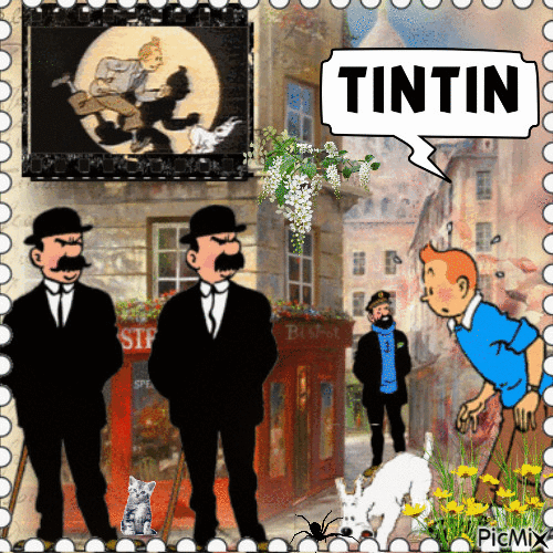 Tintin - GIF animado grátis