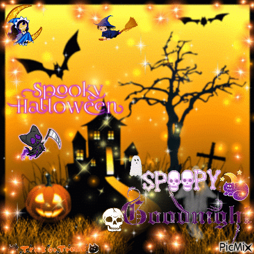 Spooky Halloween Goodnight - Free animated GIF