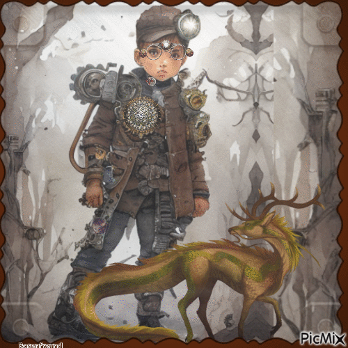 Steampunk Child--magical creature - Free animated GIF