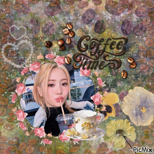 Yunjin coffee time - Gratis geanimeerde GIF
