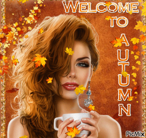 Autumn girl - Ingyenes animált GIF