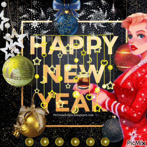 HAPPY NEW YEAR - Безплатен анимиран GIF