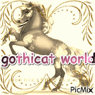 gothicat world - Ingyenes animált GIF