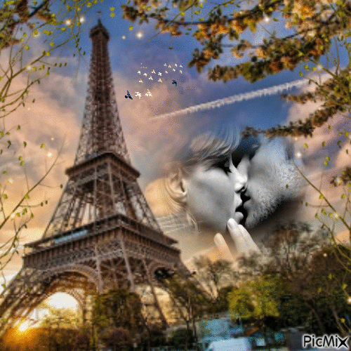Amoureux à Paris !!!!! - GIF animate gratis