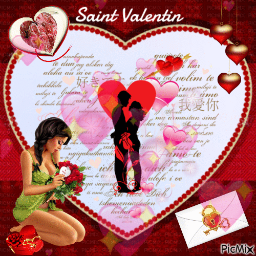 Saint Valentin - Animovaný GIF zadarmo