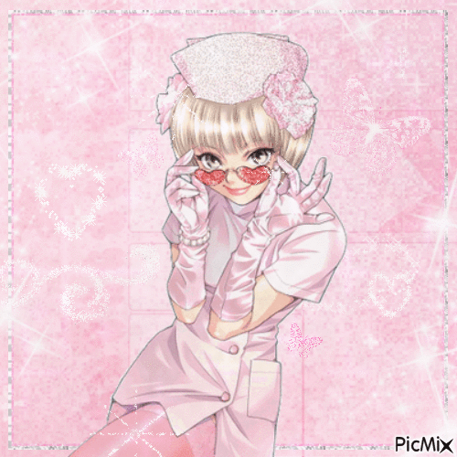 pink anime fashionista girl - GIF animado grátis