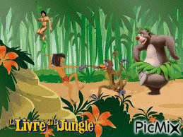 le livre de la jungle - Animovaný GIF zadarmo