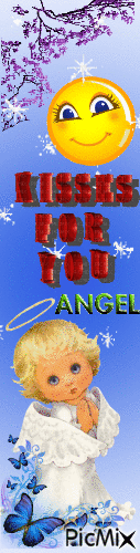 Angel kisses - GIF animate gratis