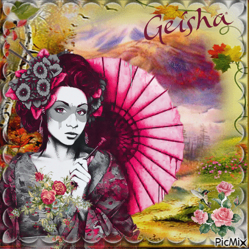 Portrait d'une Geisha - Darmowy animowany GIF