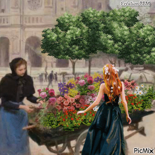 Fleuriste ambulante par BBM - GIF animado grátis