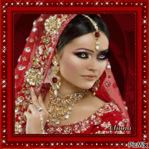 A beleza da mulher indiana! - GIF animé gratuit