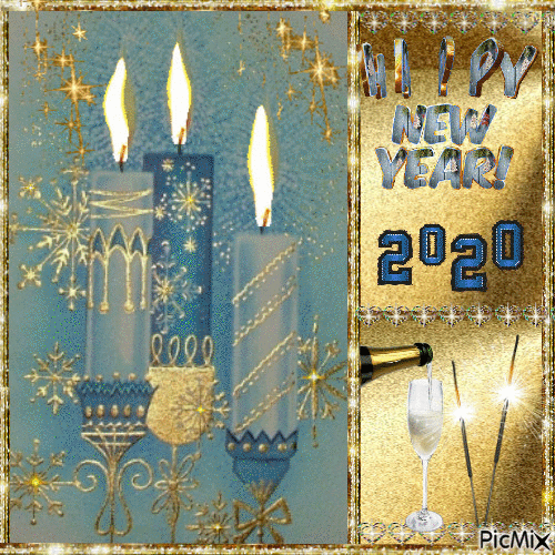 Happy New Year 2020 - Gratis animeret GIF