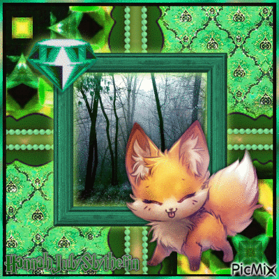 {♣}Fox in the Green Forest{♣} - Free animated GIF
