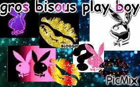 gros bisous play boy - Gratis animeret GIF