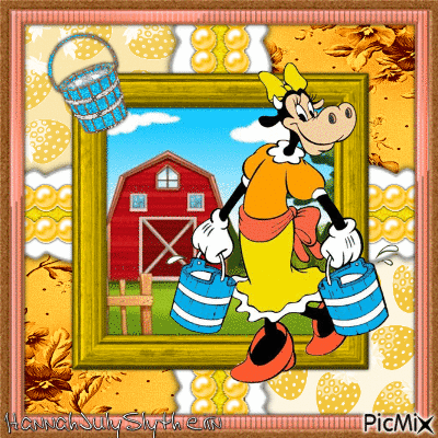 ((Clarabelle Cow with Buckets)) - Бесплатни анимирани ГИФ