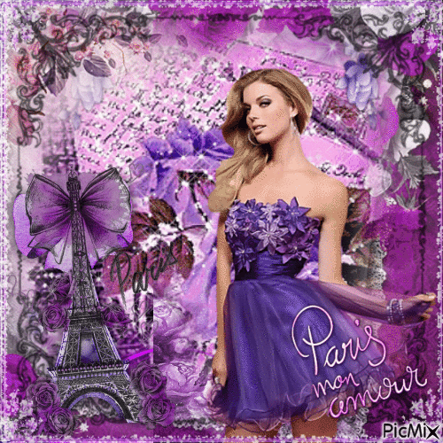 Purple in Paris - Gratis geanimeerde GIF