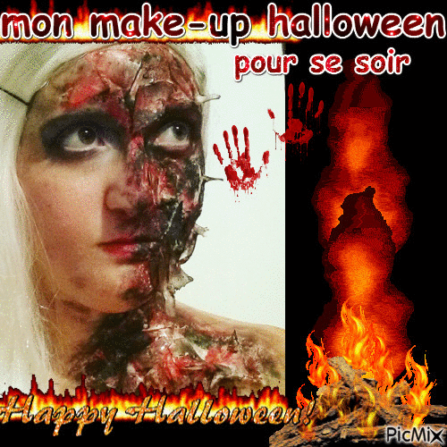 make-up halloween - Бесплатни анимирани ГИФ