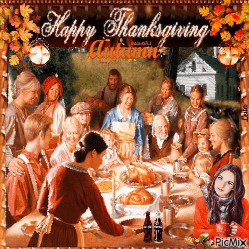 Happy Thanksgiving. Family - GIF animé gratuit