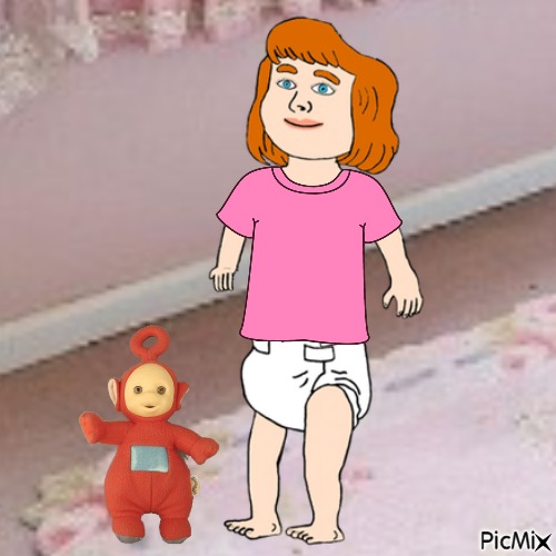 Baby with Po doll (my 2,705th PicMix) - besplatni png
