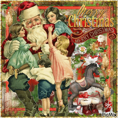 Merry Christmas, dear children - GIF animé gratuit