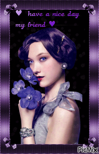 woman in purple - Δωρεάν κινούμενο GIF