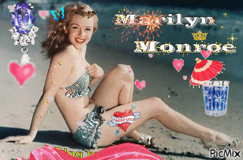 Marilyn Monroe - Bezmaksas animēts GIF