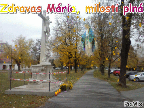 Zdravas Maria socha - Bezmaksas animēts GIF